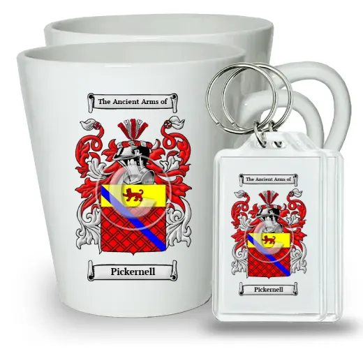 Pickernell Pair of Latte Mugs and Pair of Keychains