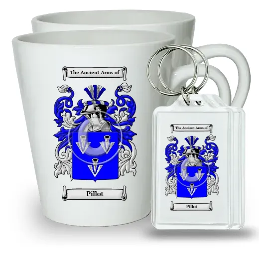 Pillot Pair of Latte Mugs and Pair of Keychains