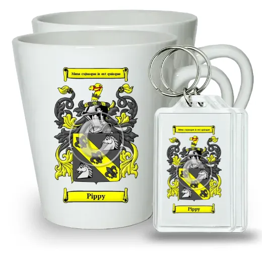 Pippy Pair of Latte Mugs and Pair of Keychains