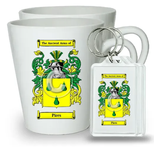 Pires Pair of Latte Mugs and Pair of Keychains