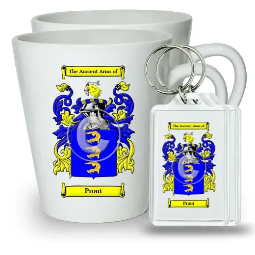 Prout Pair of Latte Mugs and Pair of Keychains