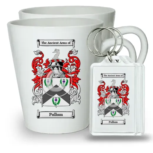 Pullum Pair of Latte Mugs and Pair of Keychains