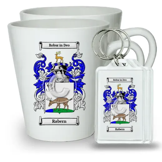 Rabern Pair of Latte Mugs and Pair of Keychains