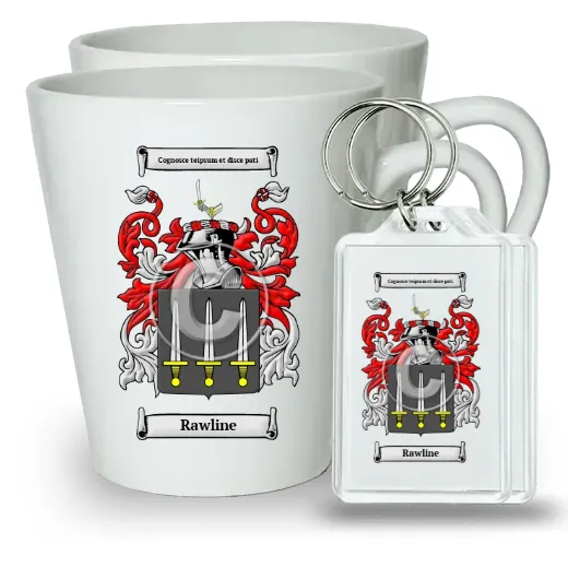 Rawline Pair of Latte Mugs and Pair of Keychains