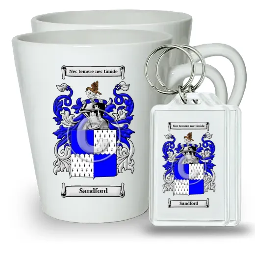 Sandford Pair of Latte Mugs and Pair of Keychains