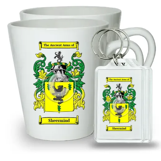 Sheermind Pair of Latte Mugs and Pair of Keychains