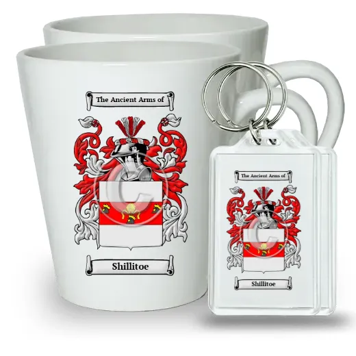 Shillitoe Pair of Latte Mugs and Pair of Keychains