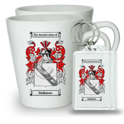 Sinkman Pair of Latte Mugs and Pair of Keychains