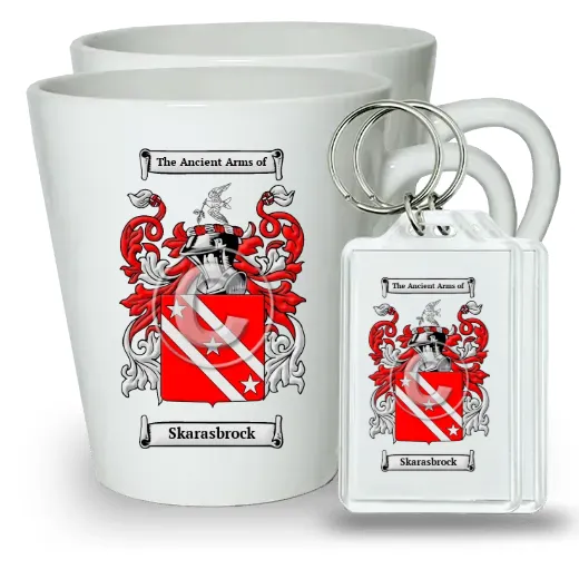 Skarasbrock Pair of Latte Mugs and Pair of Keychains