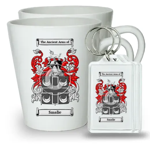 Smalie Pair of Latte Mugs and Pair of Keychains