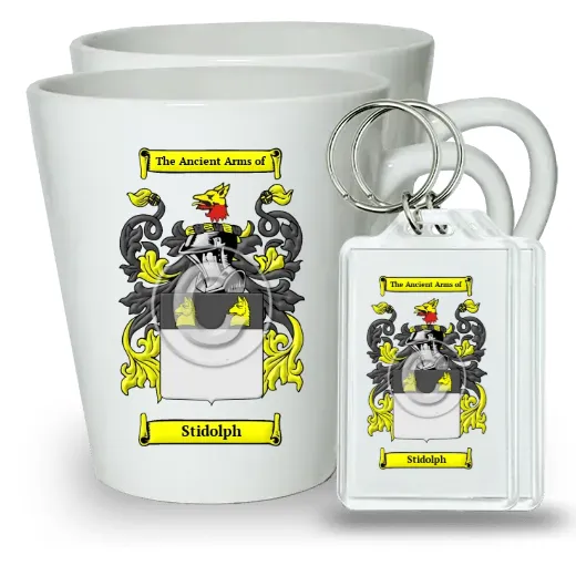 Stidolph Pair of Latte Mugs and Pair of Keychains