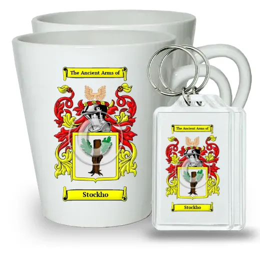 Stockho Pair of Latte Mugs and Pair of Keychains