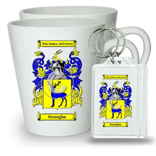 Straughn Pair of Latte Mugs and Pair of Keychains