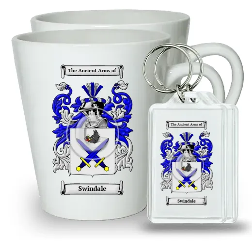 Swindale Pair of Latte Mugs and Pair of Keychains