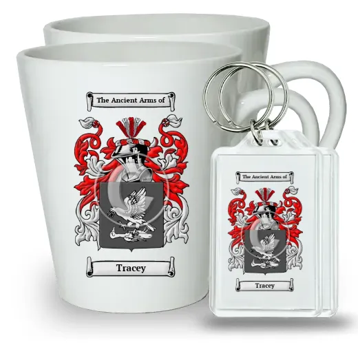 Tracey Pair of Latte Mugs and Pair of Keychains