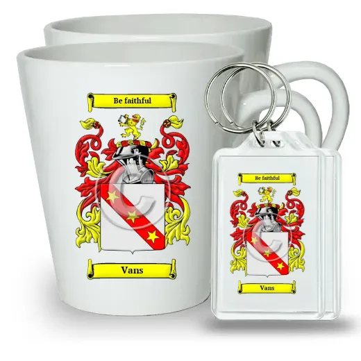 Vans Pair of Latte Mugs and Pair of Keychains