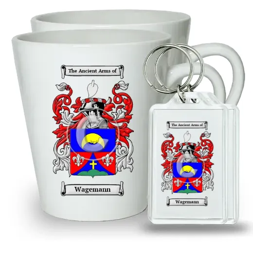 Wagemann Pair of Latte Mugs and Pair of Keychains