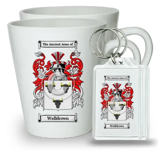 Walldrown Pair of Latte Mugs and Pair of Keychains