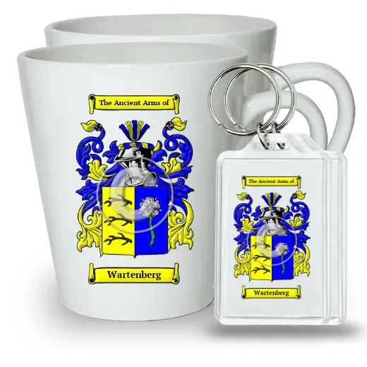 Wartenberg Pair of Latte Mugs and Pair of Keychains
