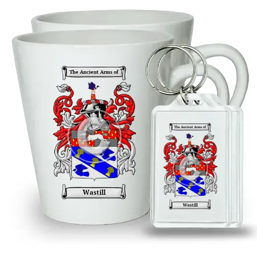 Wastill Pair of Latte Mugs and Pair of Keychains