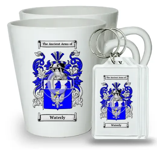 Waterly Pair of Latte Mugs and Pair of Keychains