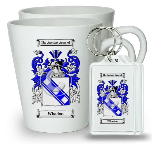 Whadon Pair of Latte Mugs and Pair of Keychains