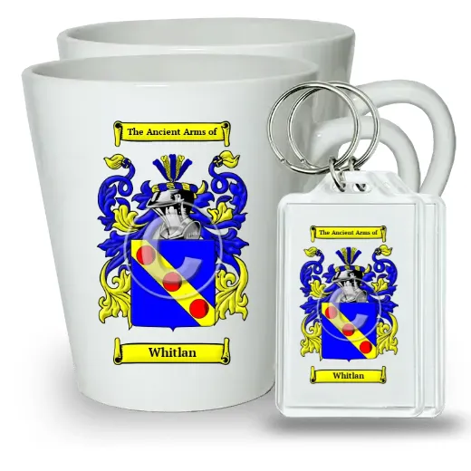 Whitlan Pair of Latte Mugs and Pair of Keychains