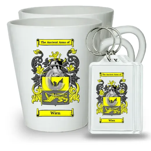 Wien Pair of Latte Mugs and Pair of Keychains