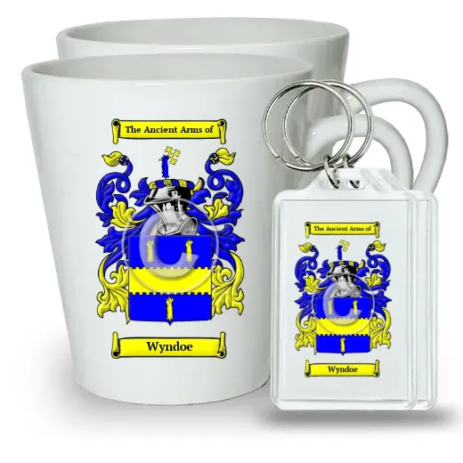 Wyndoe Pair of Latte Mugs and Pair of Keychains