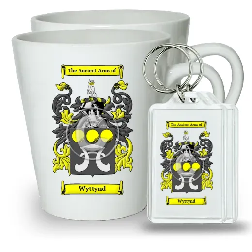 Wyttynd Pair of Latte Mugs and Pair of Keychains