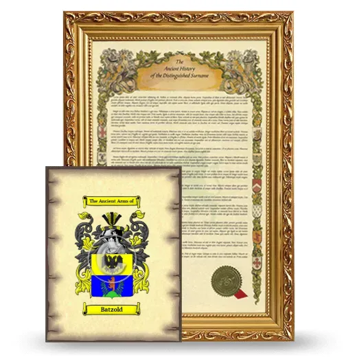 Batzold Framed History and Coat of Arms Print - Gold