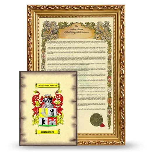 Bernrieder Framed History and Coat of Arms Print - Gold
