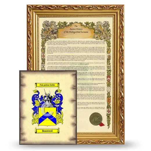 Bossterd Framed History and Coat of Arms Print - Gold