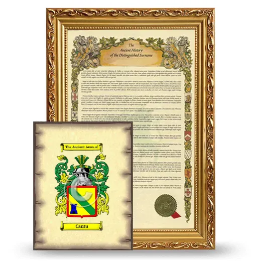 Cantu Framed History and Coat of Arms Print - Gold