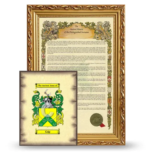 Crip Framed History and Coat of Arms Print - Gold