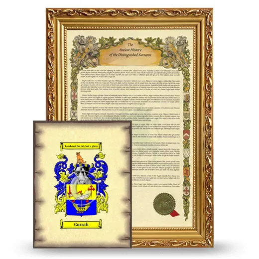 Currah Framed History and Coat of Arms Print - Gold
