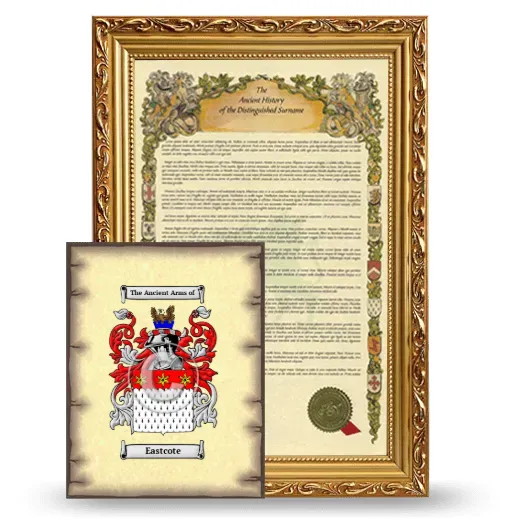 Eastcote Framed History and Coat of Arms Print - Gold
