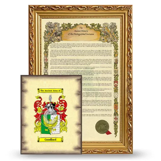 Goodlord Framed History and Coat of Arms Print - Gold