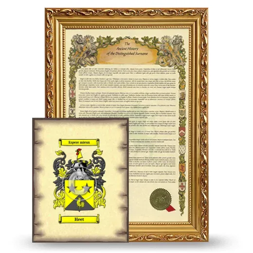Heet Framed History and Coat of Arms Print - Gold