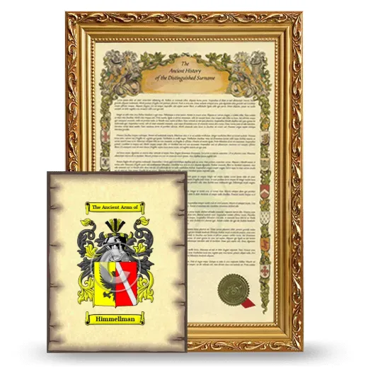 Himmellman Framed History and Coat of Arms Print - Gold