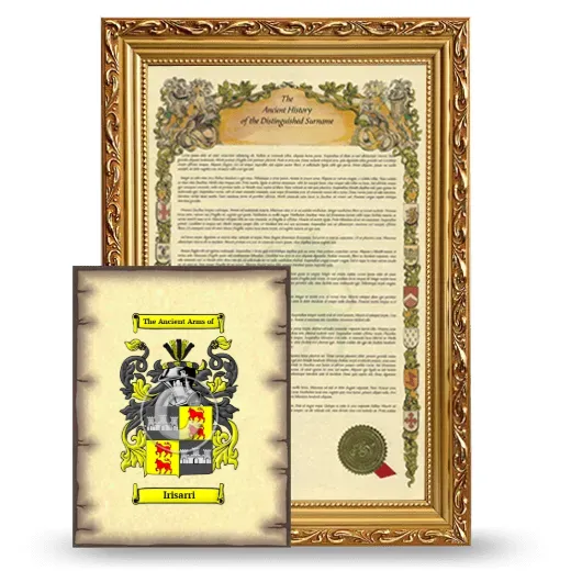 Irisarri Framed History and Coat of Arms Print - Gold
