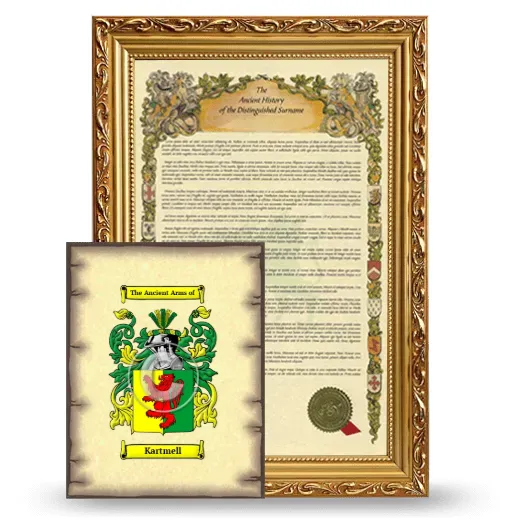Kartmell Framed History and Coat of Arms Print - Gold