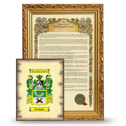 Kessinger Framed History and Coat of Arms Print - Gold