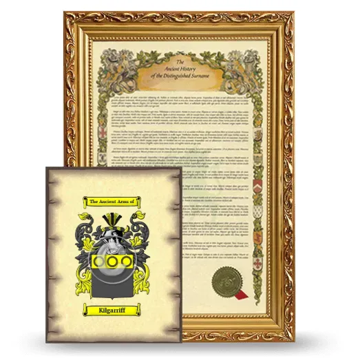Kilgarriff Framed History and Coat of Arms Print - Gold