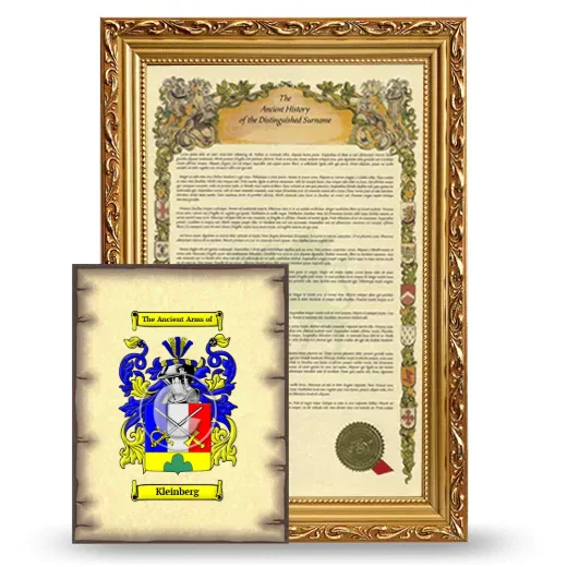 Kleinberg Framed History and Coat of Arms Print - Gold