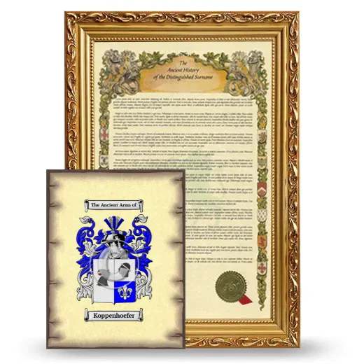 Koppenhoefer Framed History and Coat of Arms Print - Gold