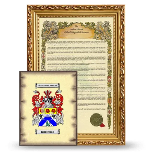 Riggleman Framed History and Coat of Arms Print - Gold
