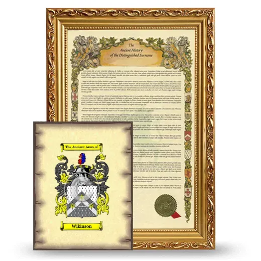 Wikinson Framed History and Coat of Arms Print - Gold