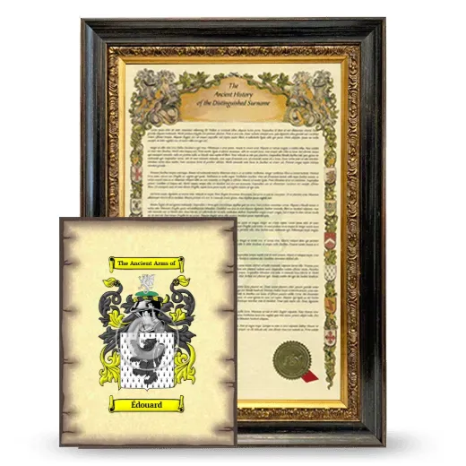Édouard Framed History and Coat of Arms Print - Heirloom