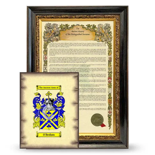 O'Brohan Framed History and Coat of Arms Print - Heirloom